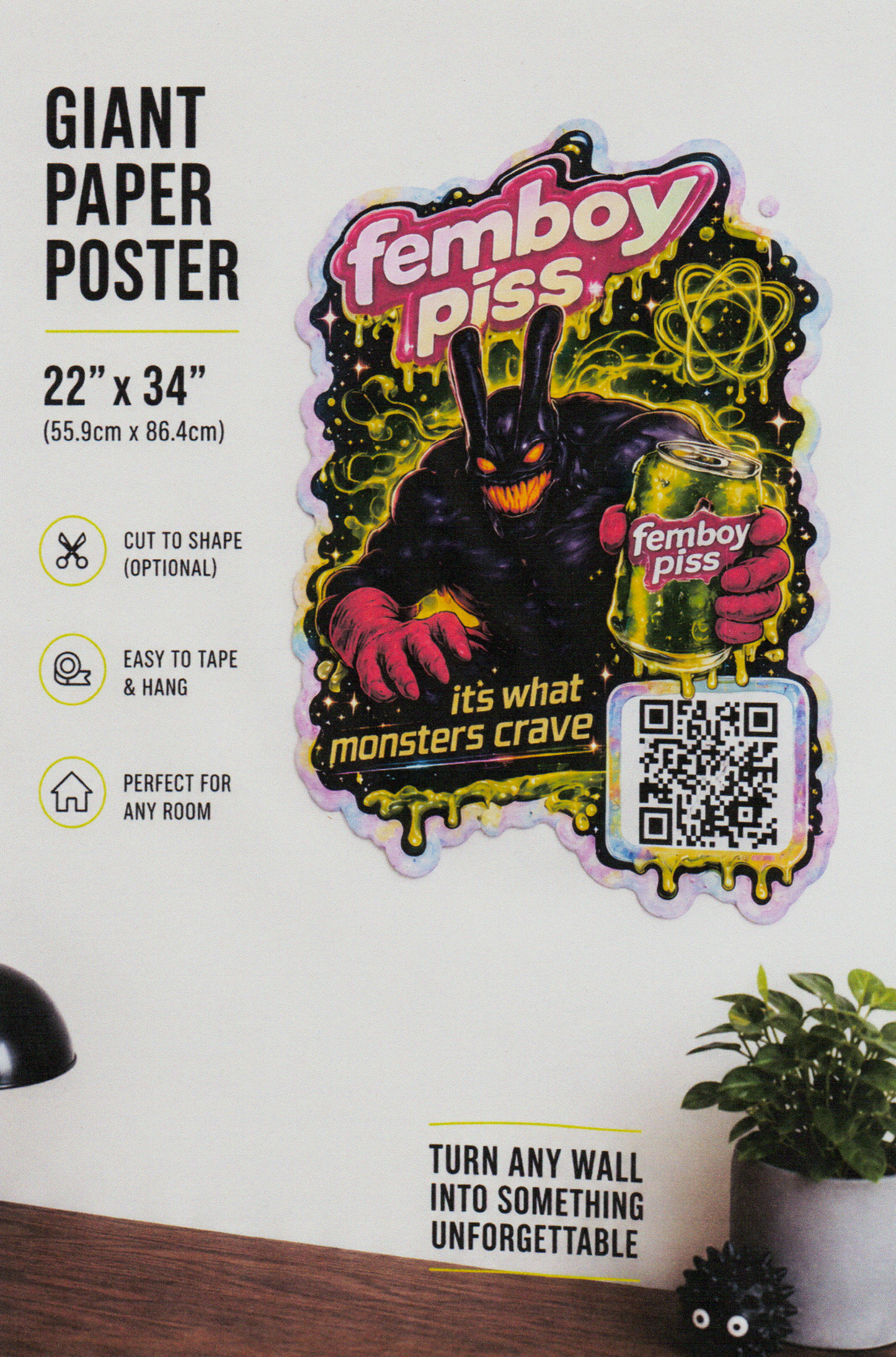 Femboy Piss “It’s What Monsters Crave” Poster